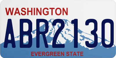 WA license plate ABR2130