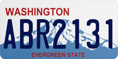 WA license plate ABR2131