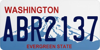WA license plate ABR2137