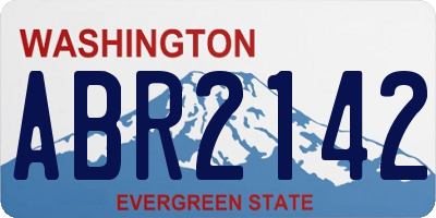 WA license plate ABR2142
