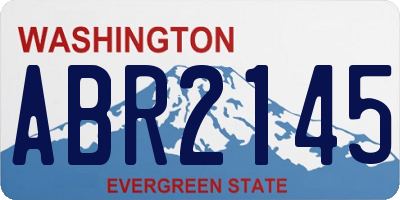 WA license plate ABR2145
