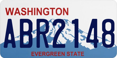 WA license plate ABR2148