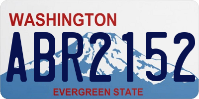 WA license plate ABR2152