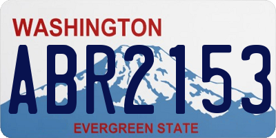 WA license plate ABR2153