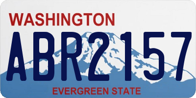 WA license plate ABR2157
