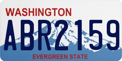 WA license plate ABR2159
