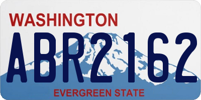 WA license plate ABR2162