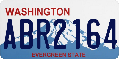 WA license plate ABR2164