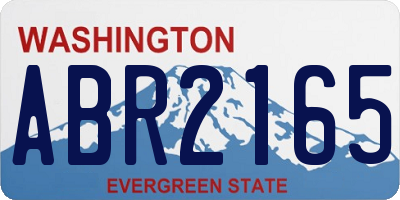 WA license plate ABR2165