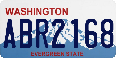WA license plate ABR2168