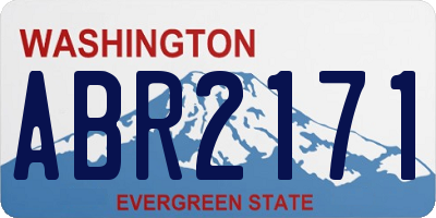 WA license plate ABR2171