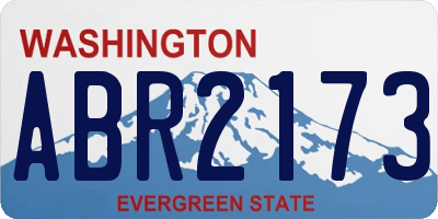 WA license plate ABR2173