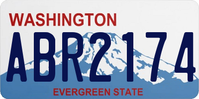 WA license plate ABR2174