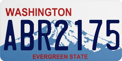 WA license plate ABR2175