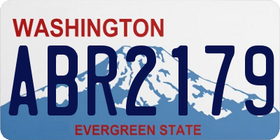 WA license plate ABR2179