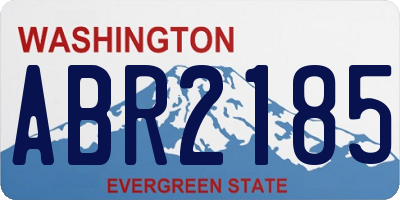 WA license plate ABR2185