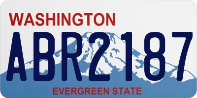 WA license plate ABR2187