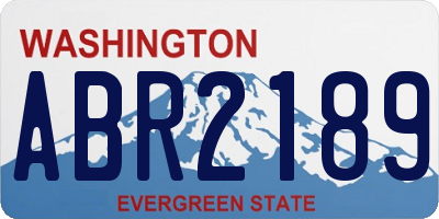 WA license plate ABR2189