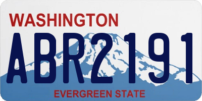 WA license plate ABR2191