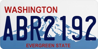 WA license plate ABR2192