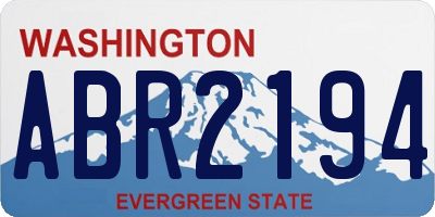 WA license plate ABR2194