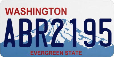 WA license plate ABR2195