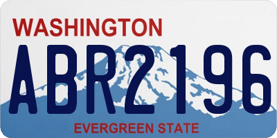 WA license plate ABR2196