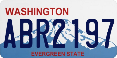 WA license plate ABR2197