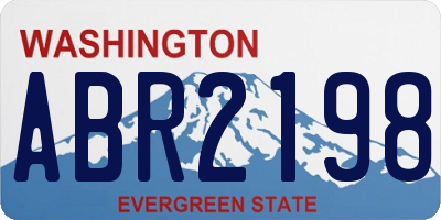 WA license plate ABR2198
