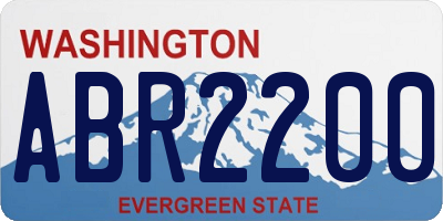 WA license plate ABR2200