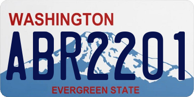 WA license plate ABR2201