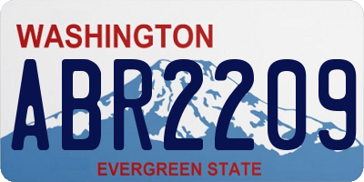 WA license plate ABR2209