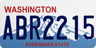 WA license plate ABR2215