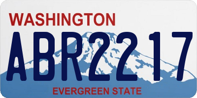 WA license plate ABR2217
