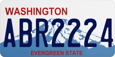 WA license plate ABR2224