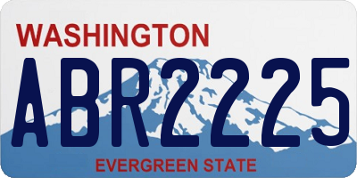 WA license plate ABR2225