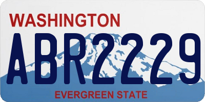 WA license plate ABR2229