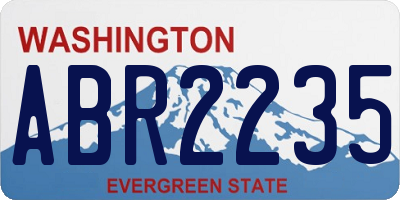 WA license plate ABR2235