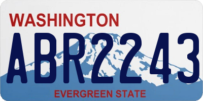 WA license plate ABR2243