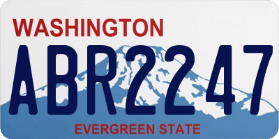 WA license plate ABR2247