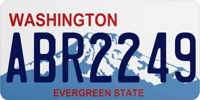 WA license plate ABR2249