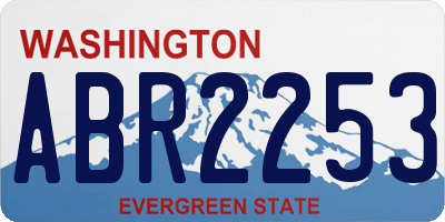 WA license plate ABR2253