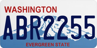 WA license plate ABR2255