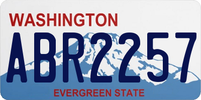 WA license plate ABR2257
