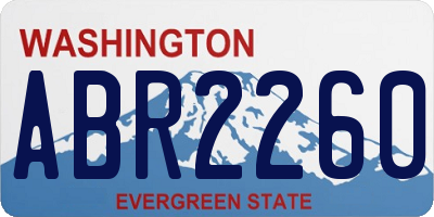 WA license plate ABR2260