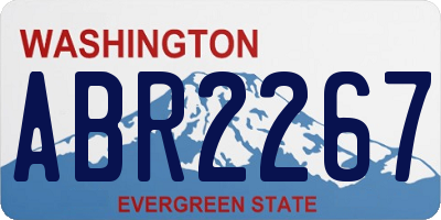 WA license plate ABR2267