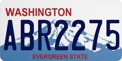 WA license plate ABR2275