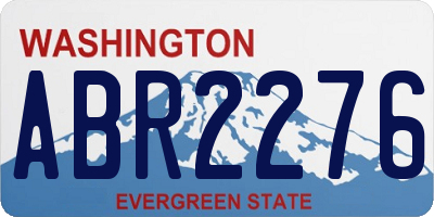 WA license plate ABR2276