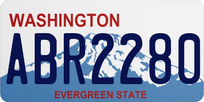 WA license plate ABR2280