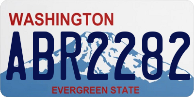 WA license plate ABR2282